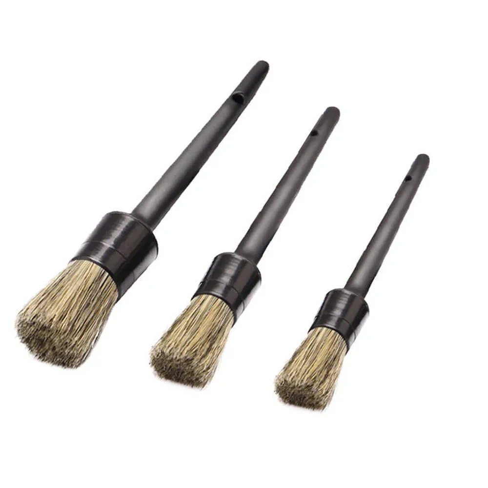Boar Hair Detailing Brush Set (3 Sizes)