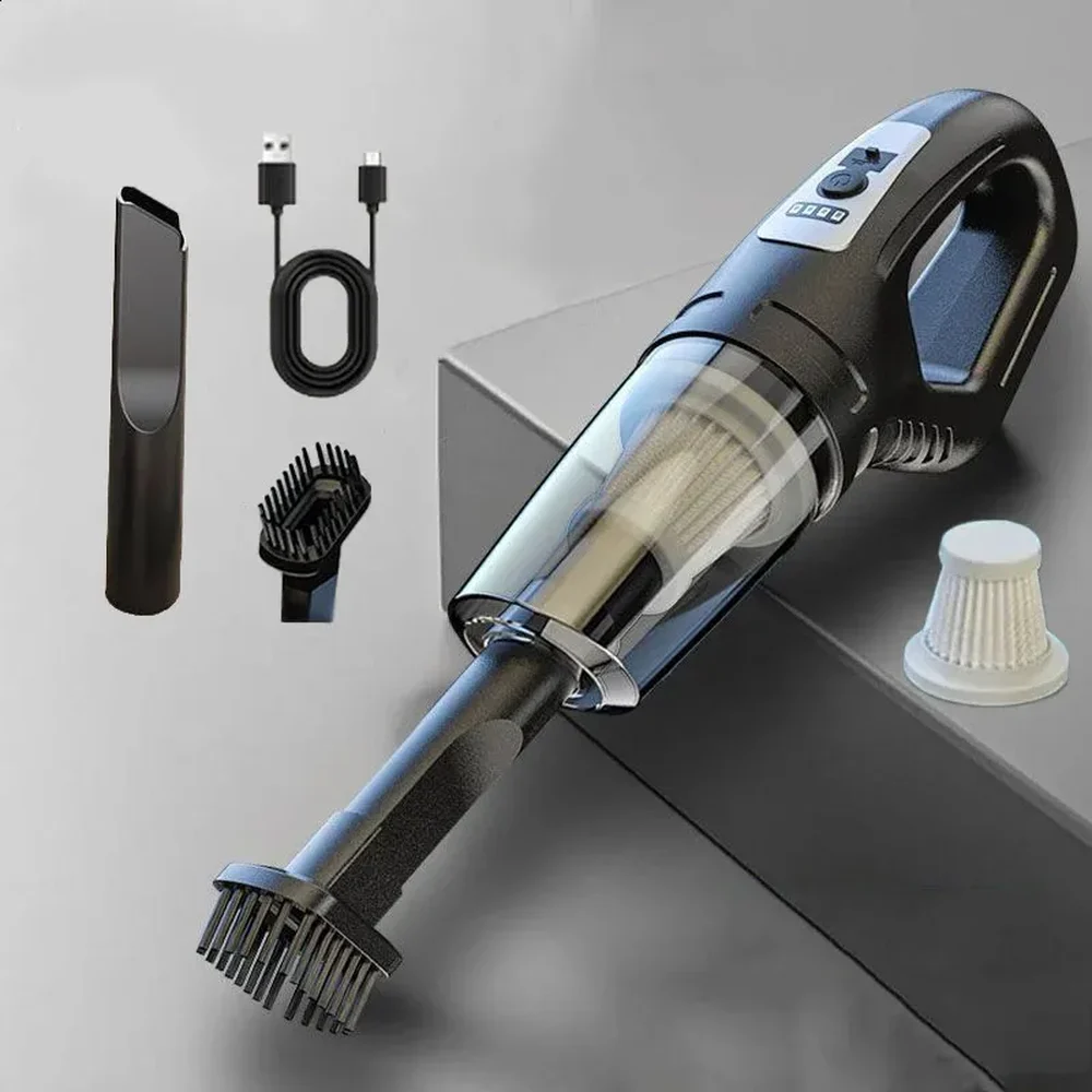 Cordless Handheld Car Vacuum with Crevice & Brush Tools