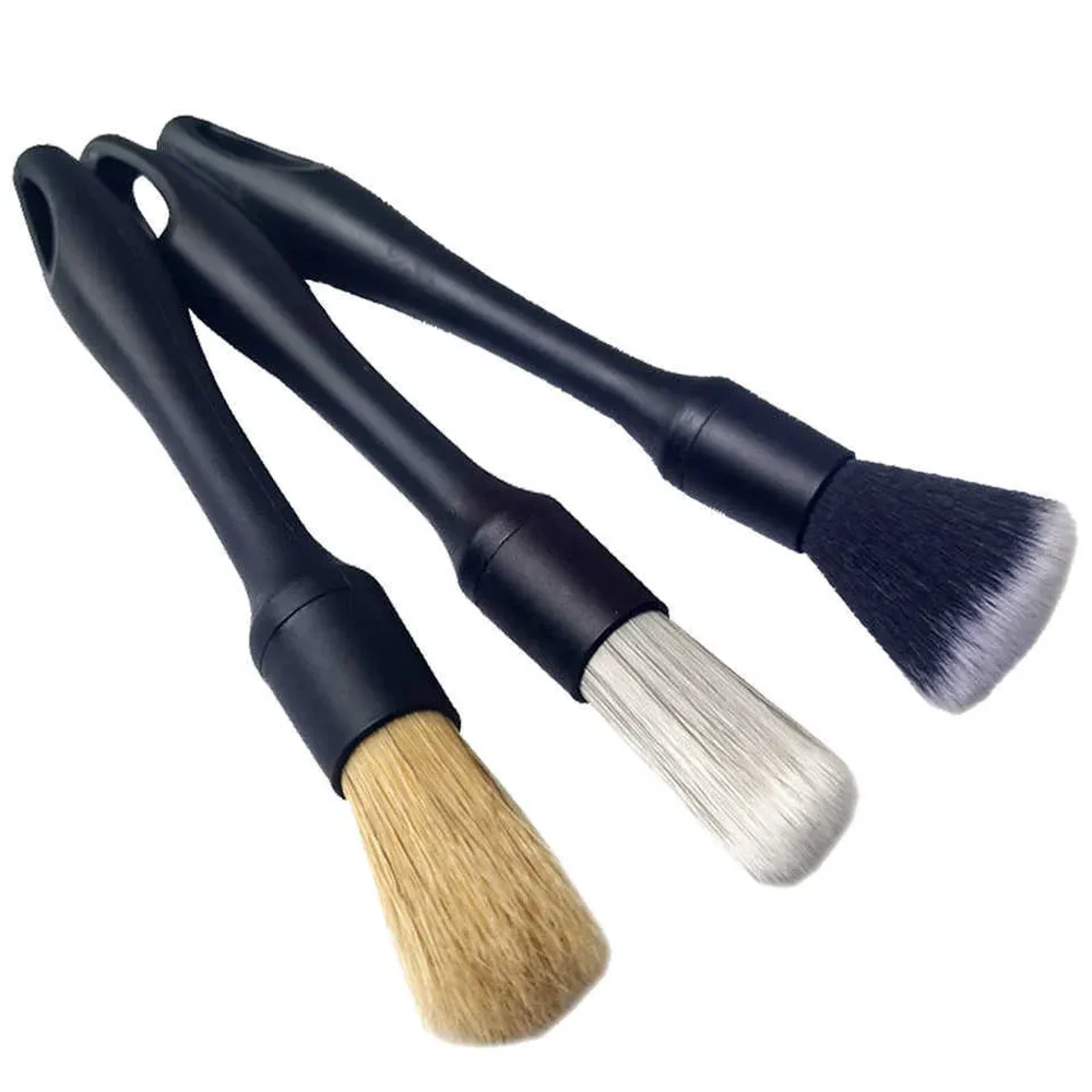 Ergonomic Detailing Brush Set – Boar Hair, Synthetic & Ultra-Soft (3-Piece)