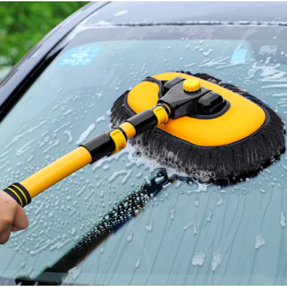 Telescoping Chenille Car Wash Mop with Rotating Head