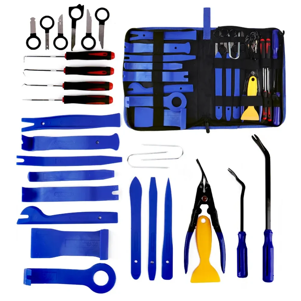 Auto Trim & Panel Removal Tool Kit with Clip Pliers and Storage Pouch