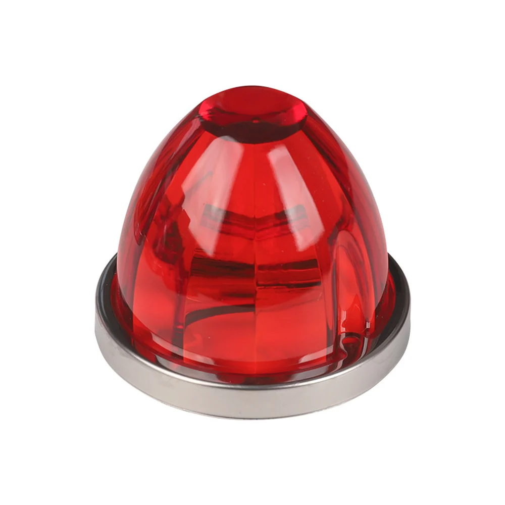 Watermelon Glass-Style Side Marker Light with Stainless Bezel, 12V LED